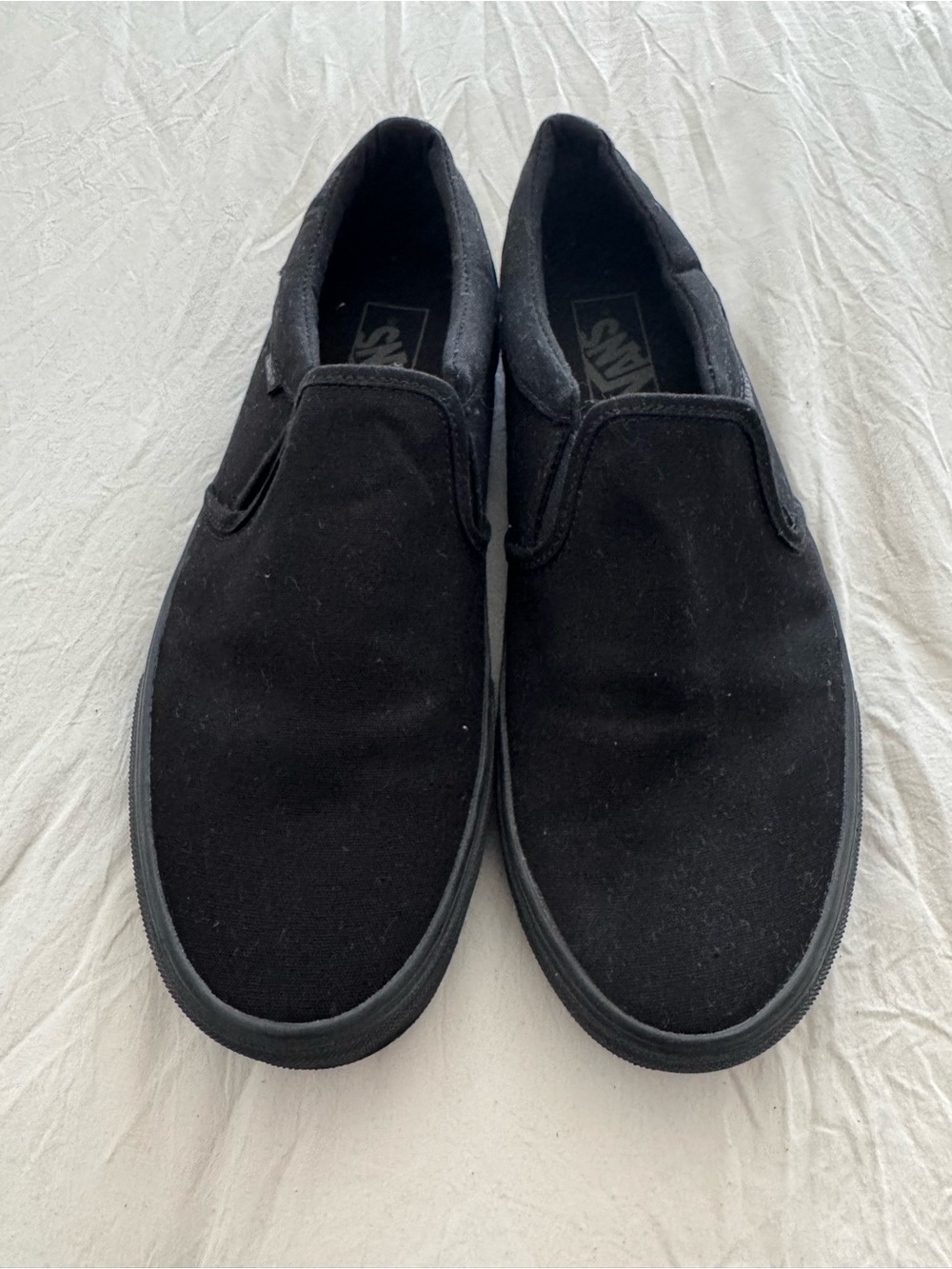 Vans Black Men's Classic Slip-On Canvas Loafers